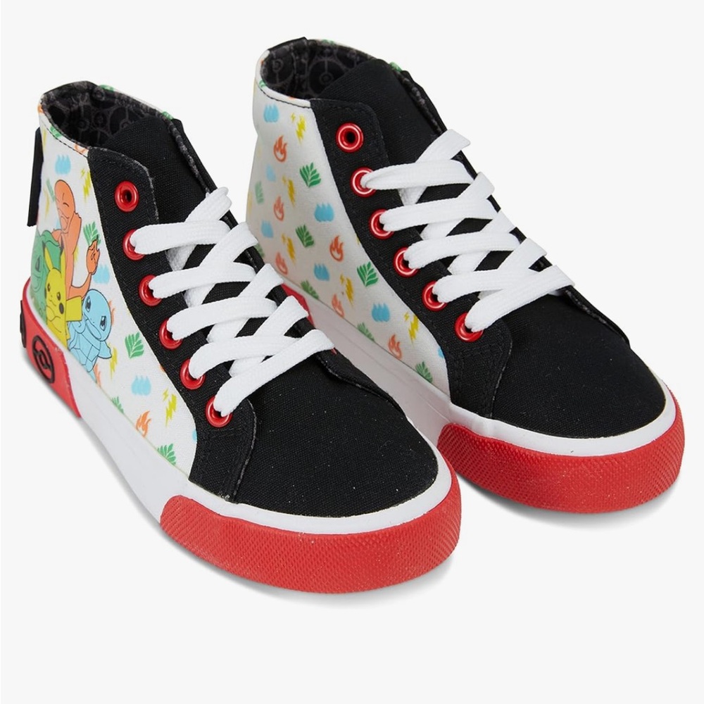 Pokemon Boys Pikachu Sneakers - Boys Pikachu High Top Shoes, Size 4, New